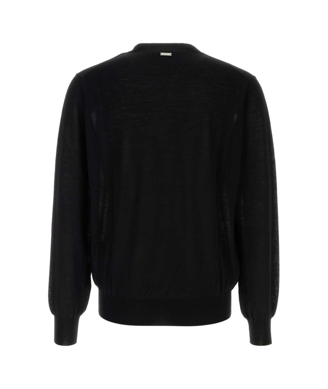 FERRAGAMO Черный шерстяной кардиган, фото 2