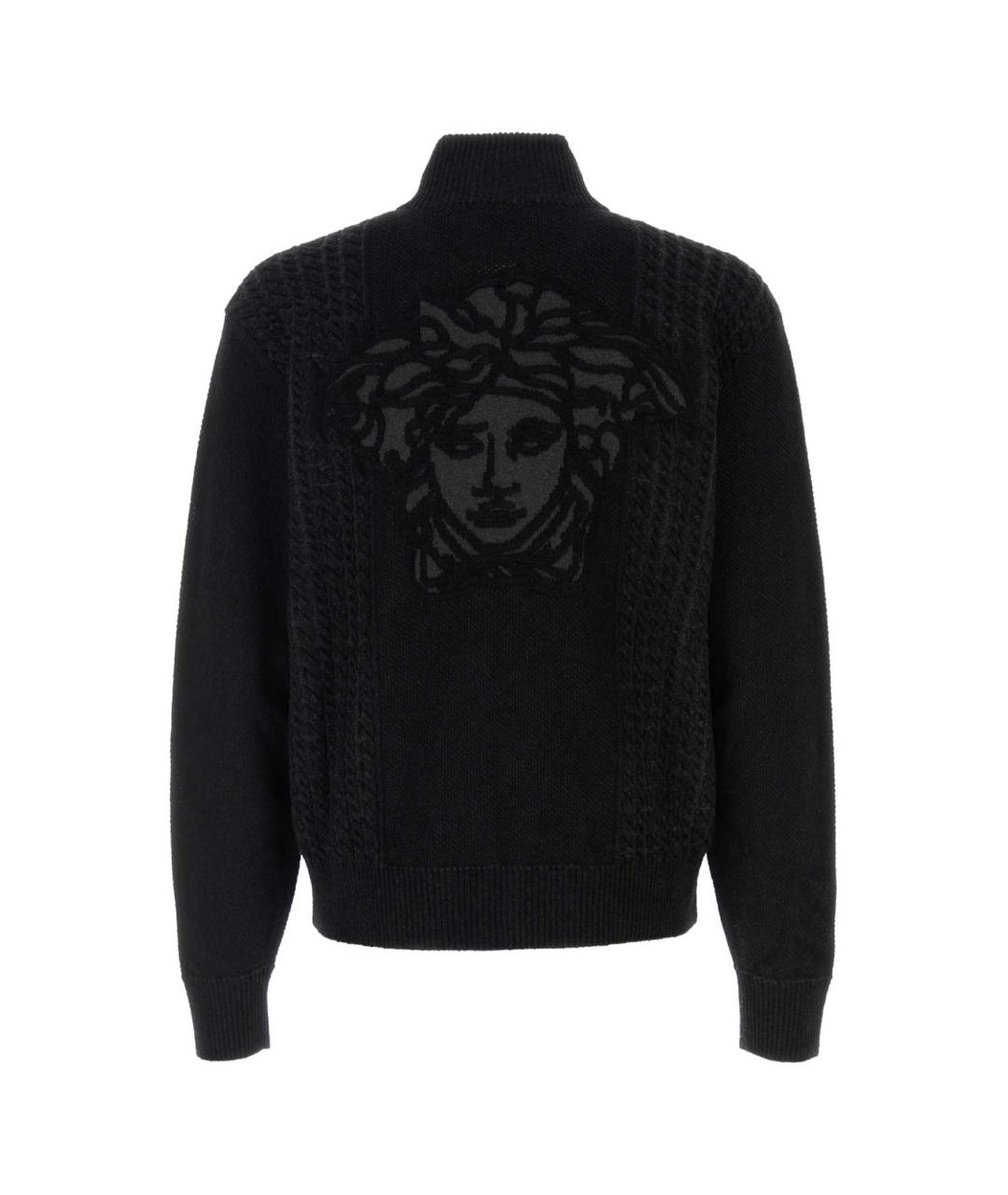 VERSACE Черный хлопковый кардиган, фото 2