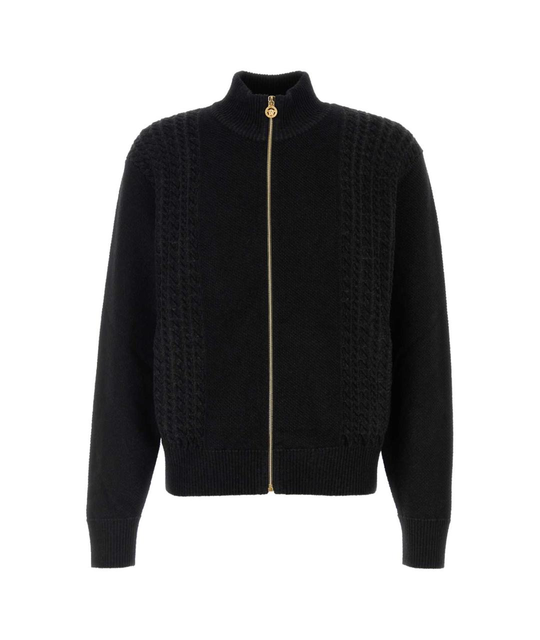 VERSACE Черный хлопковый кардиган, фото 1