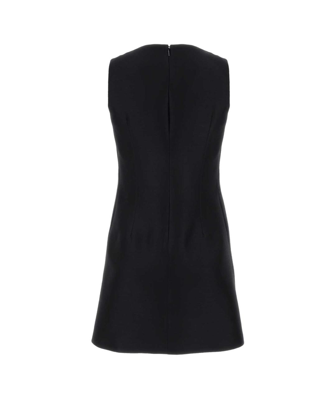 VERSACE Черное шерстяное повседневное платье, фото 2