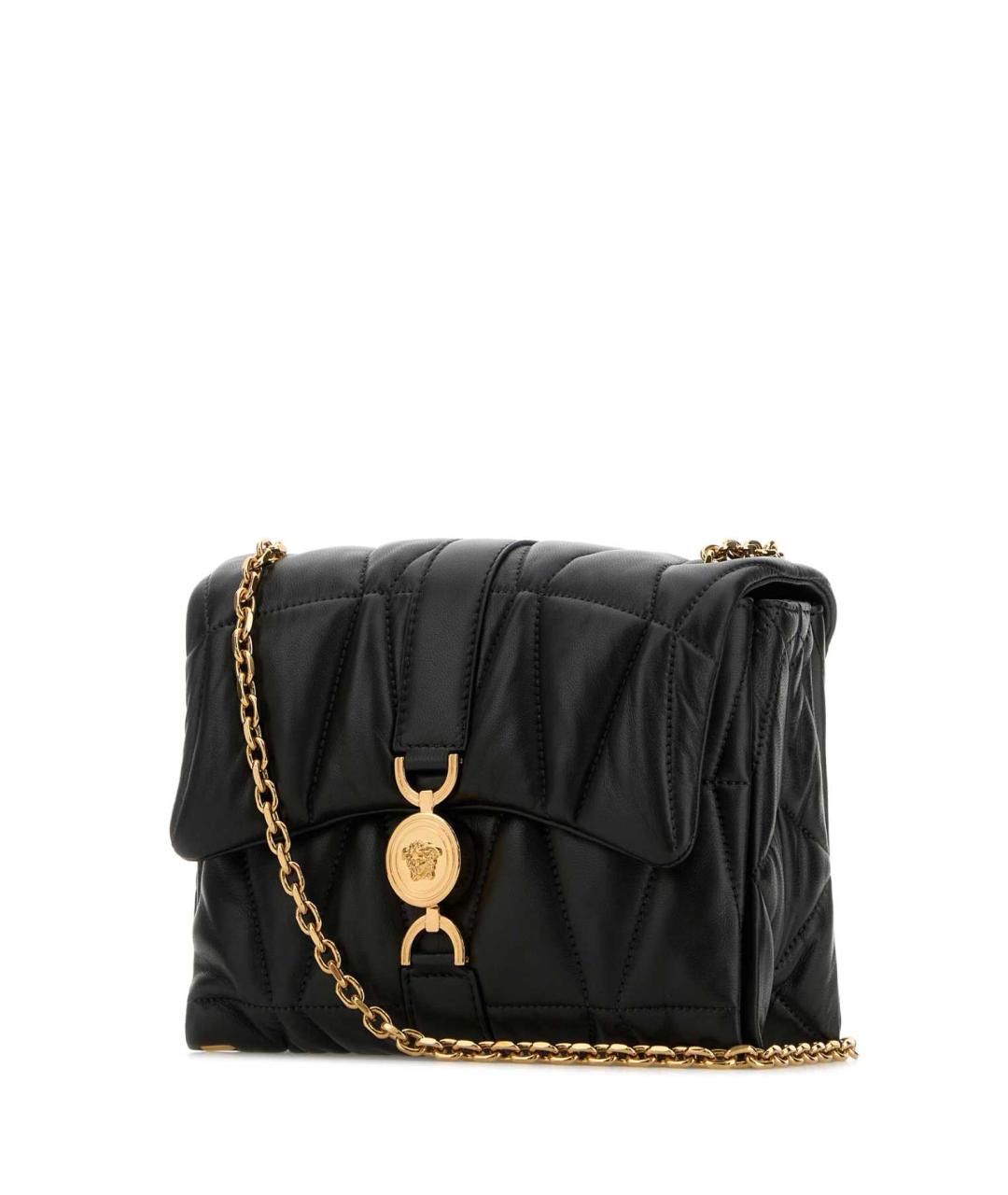 VERSACE Черная кожаная сумка через плечо, фото 2