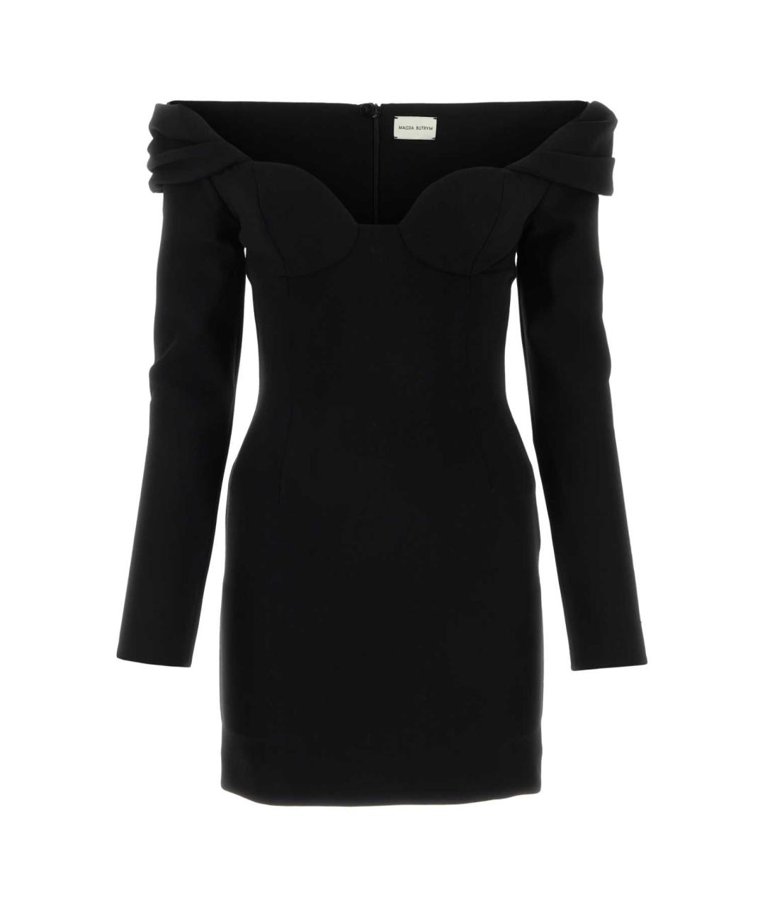 MAGDA BUTRYM Черное шерстяное платье, фото 1