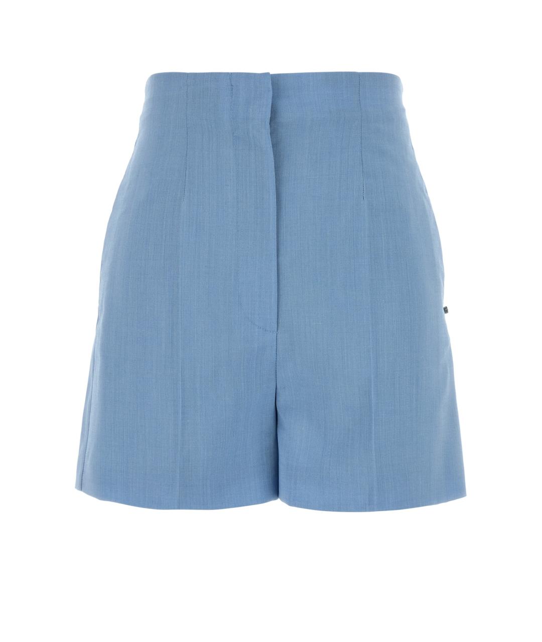 SPORTMAX Голубые шерстяные шорты, фото 1