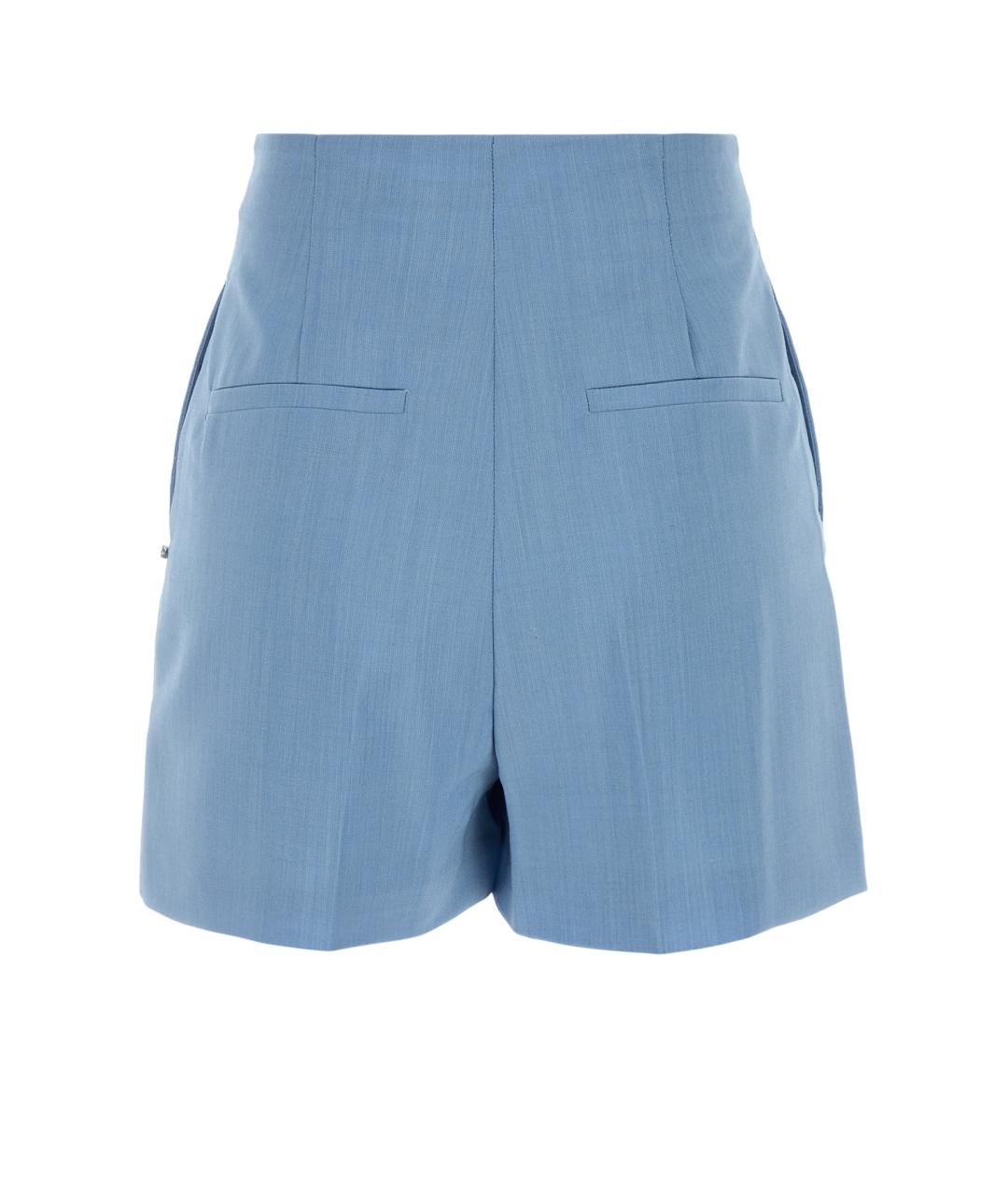 SPORTMAX Голубые шерстяные шорты, фото 2