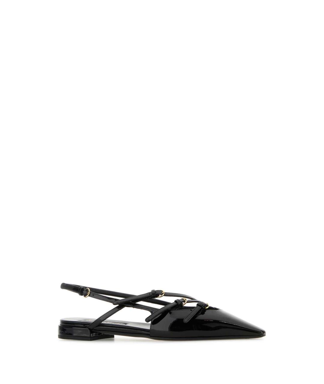 MIU MIU Черные кожаные балетки, фото 2