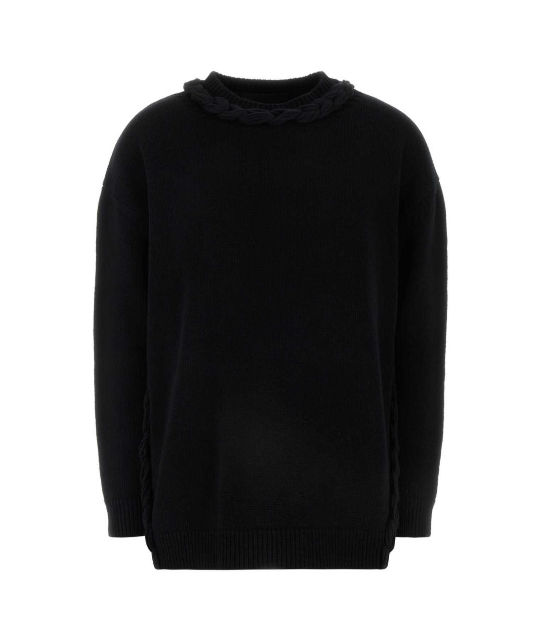 VALENTINO Черный шерстяной джемпер / свитер, фото 1