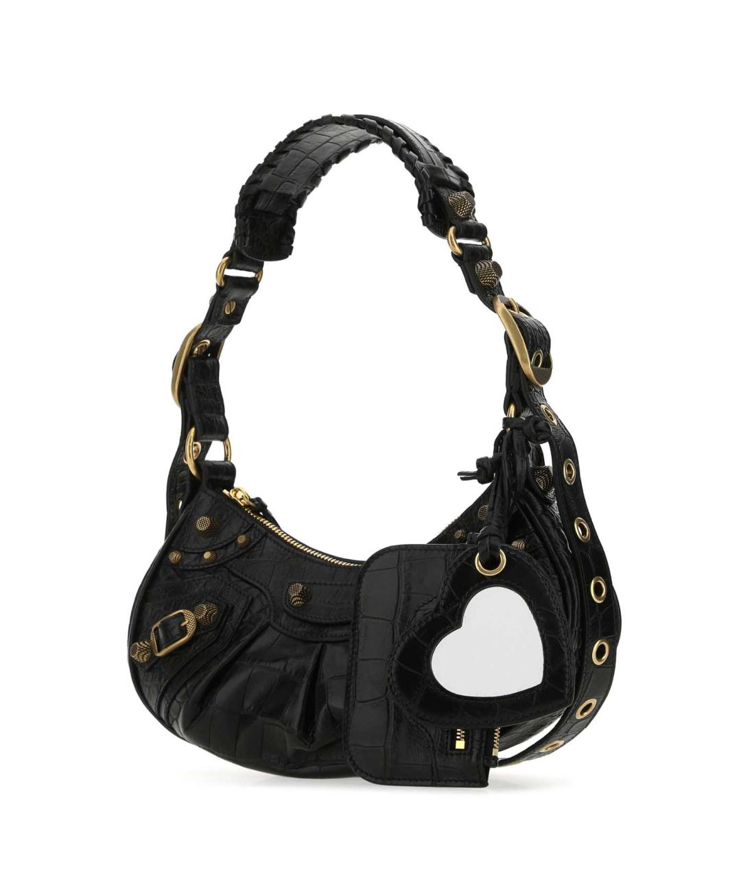 BALENCIAGA Черная кожаная сумка через плечо, фото 2