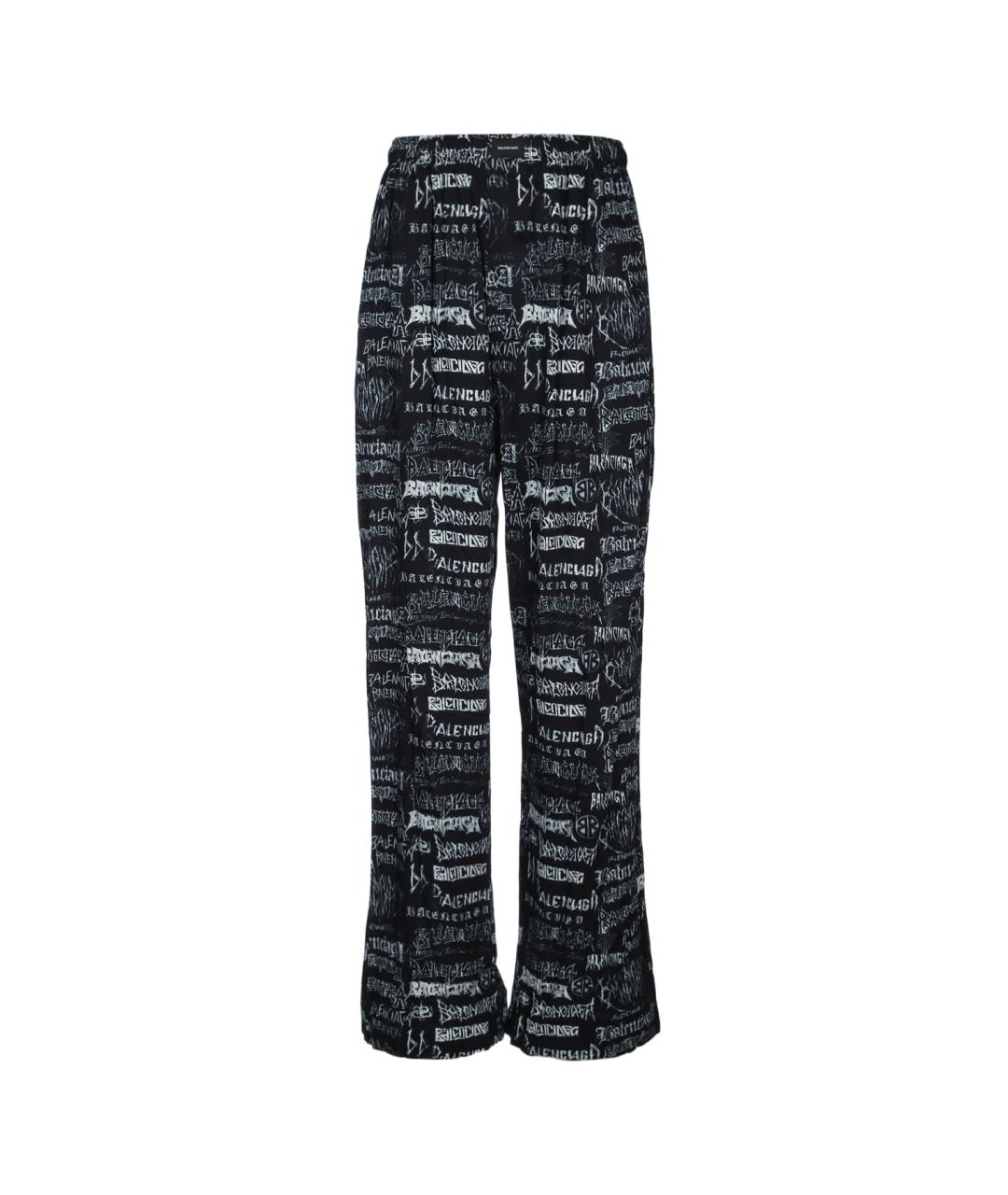 BALENCIAGA Черные хлопковые повседневные брюки, фото 1