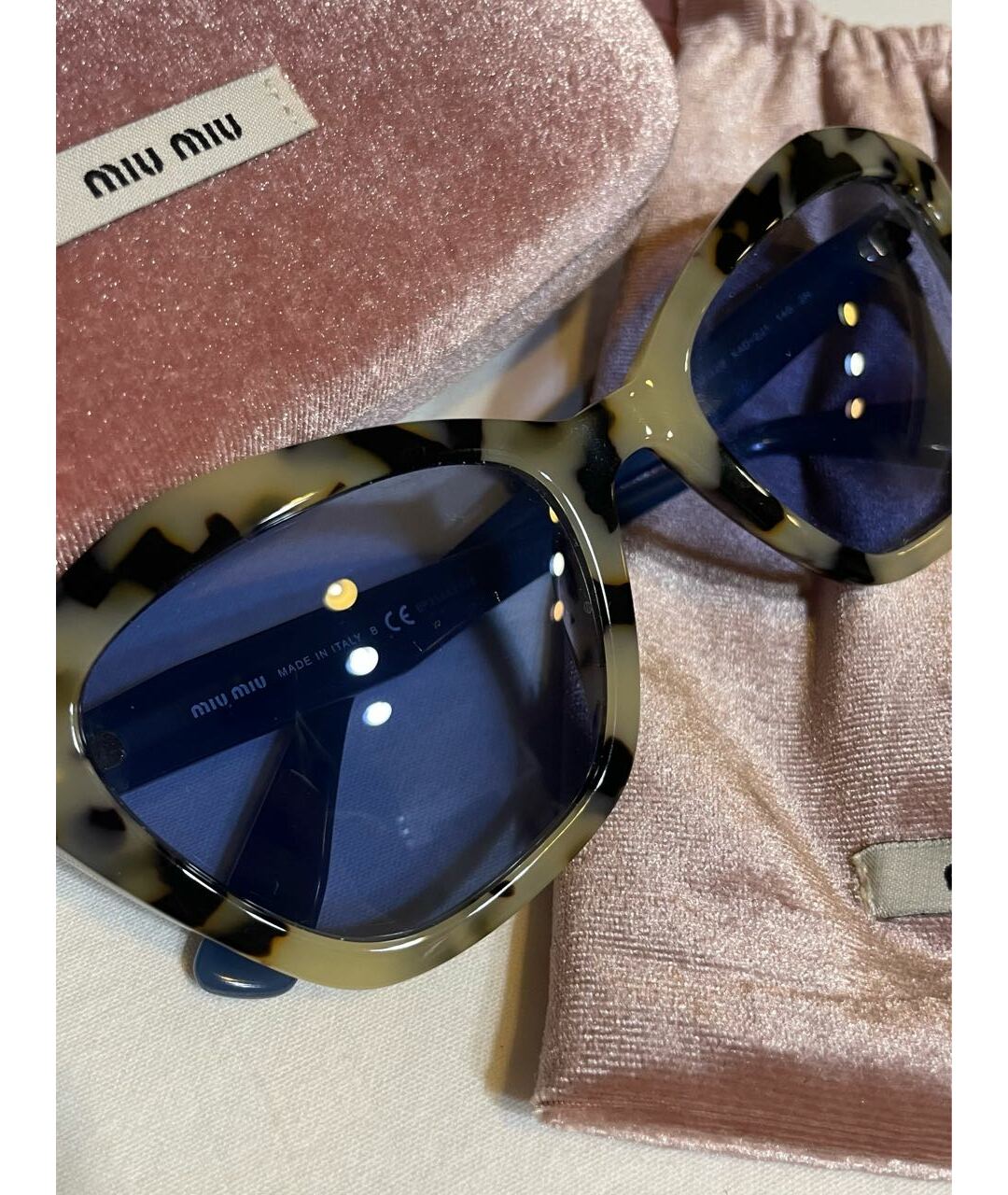 MIU MIU Коричневые пластиковые солнцезащитные очки, фото 3