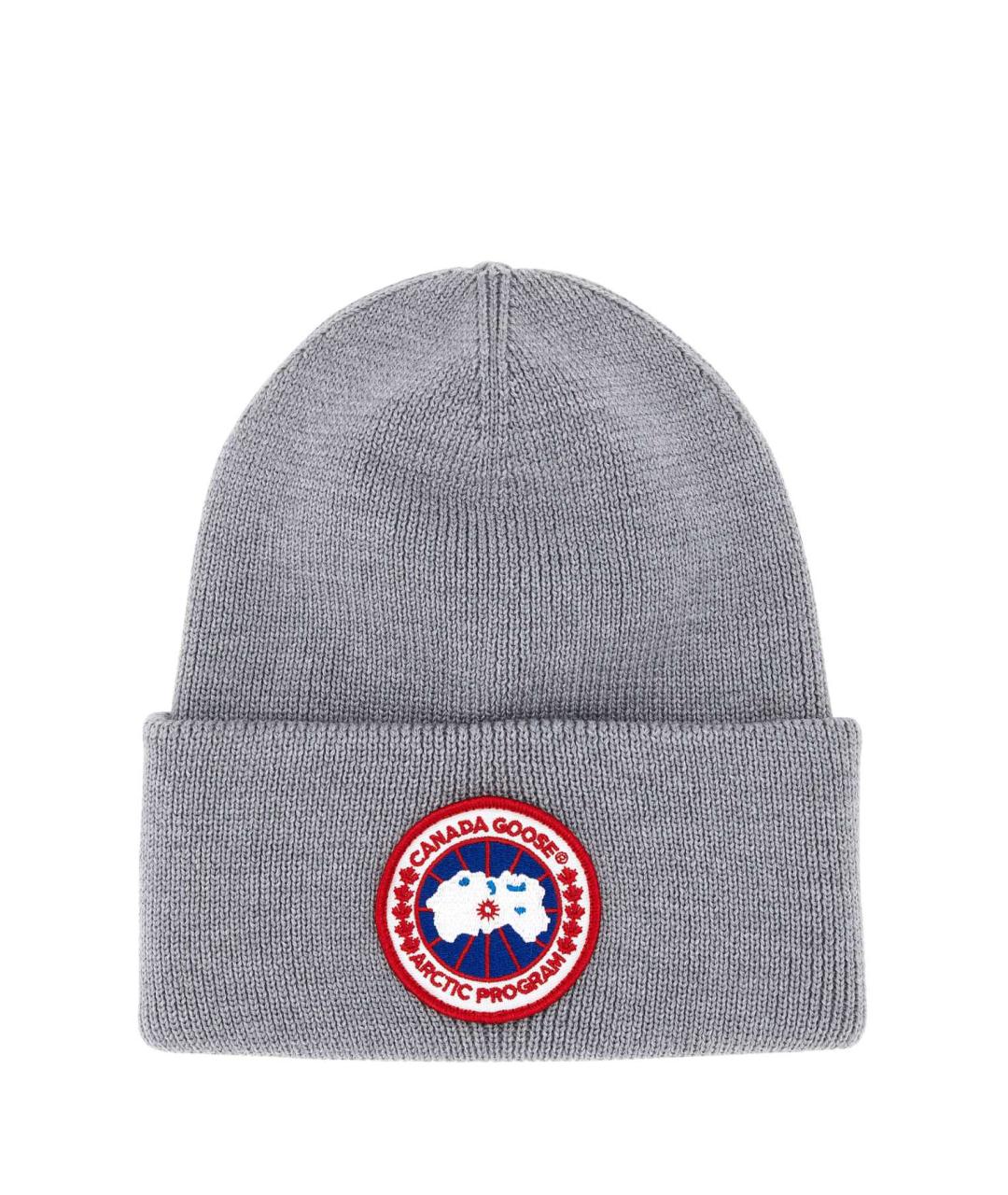 CANADA GOOSE Серая шерстяная шапка, фото 1