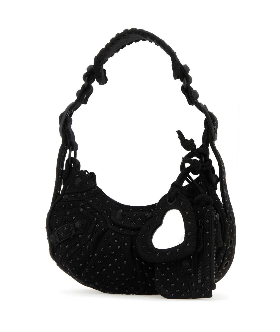 BALENCIAGA Черная тканевая сумка через плечо, фото 2