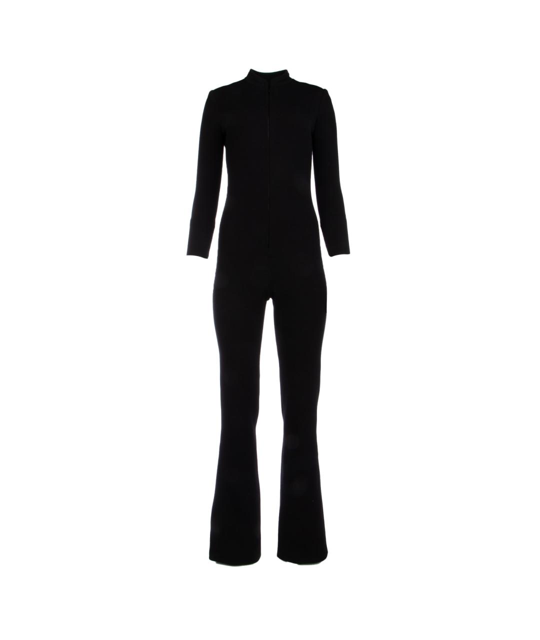 SAINT LAURENT Черный шелковый комбинезон, фото 1