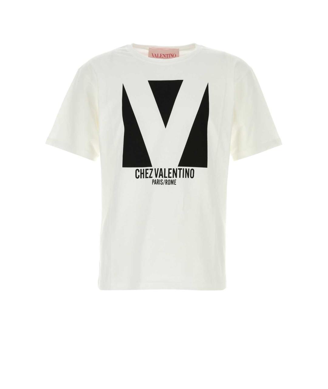 VALENTINO Белая хлопковая футболка, фото 1
