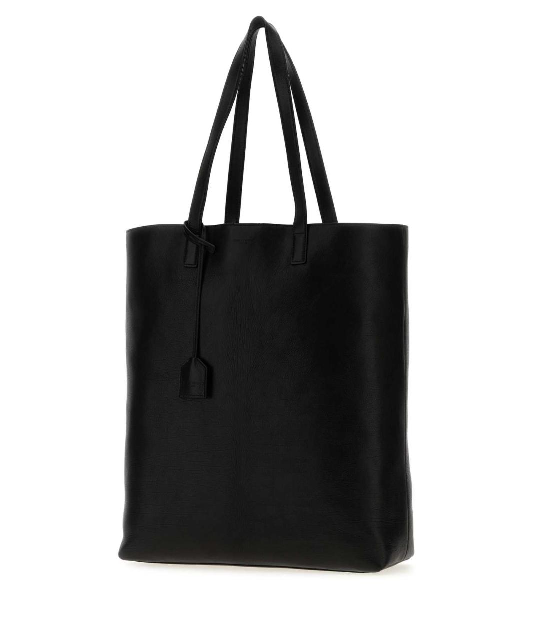 SAINT LAURENT Черная кожаная сумка на плечо, фото 2