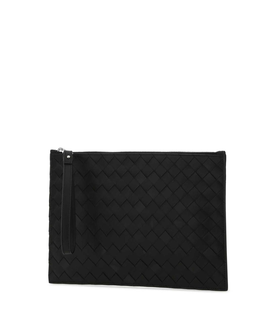 BOTTEGA VENETA Черная кожаная барсетка, фото 2