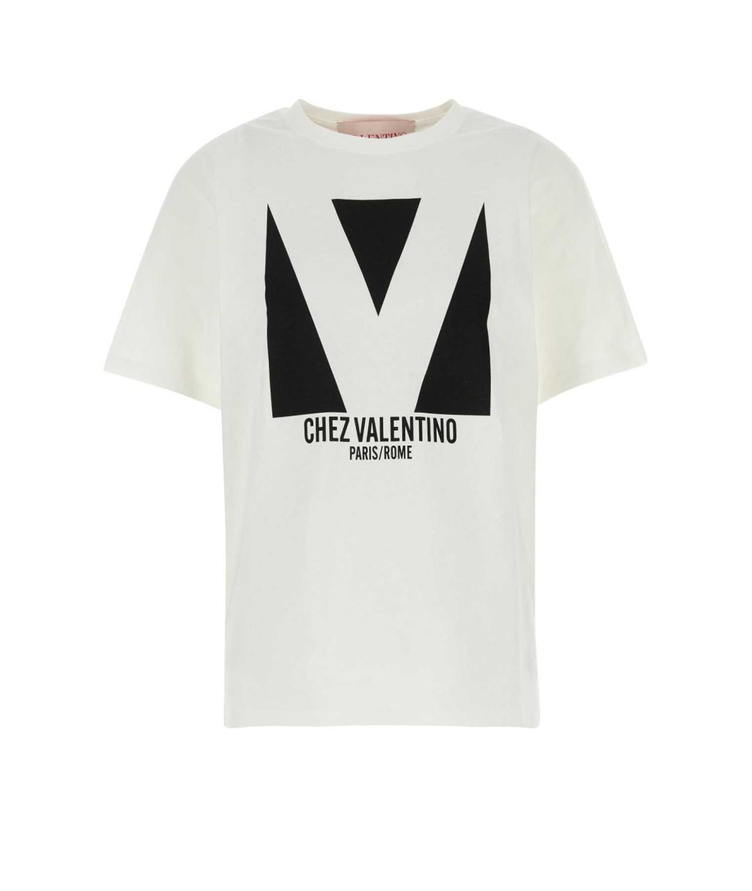 VALENTINO Белая хлопковая футболка, фото 1