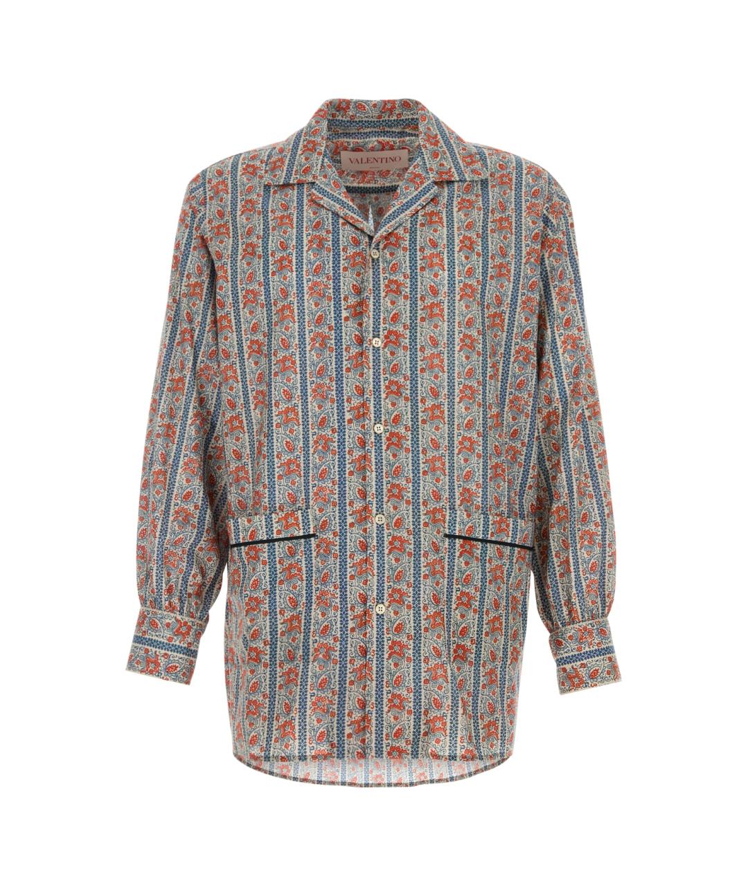 VALENTINO Мульти хлопковая кэжуал рубашка, фото 1