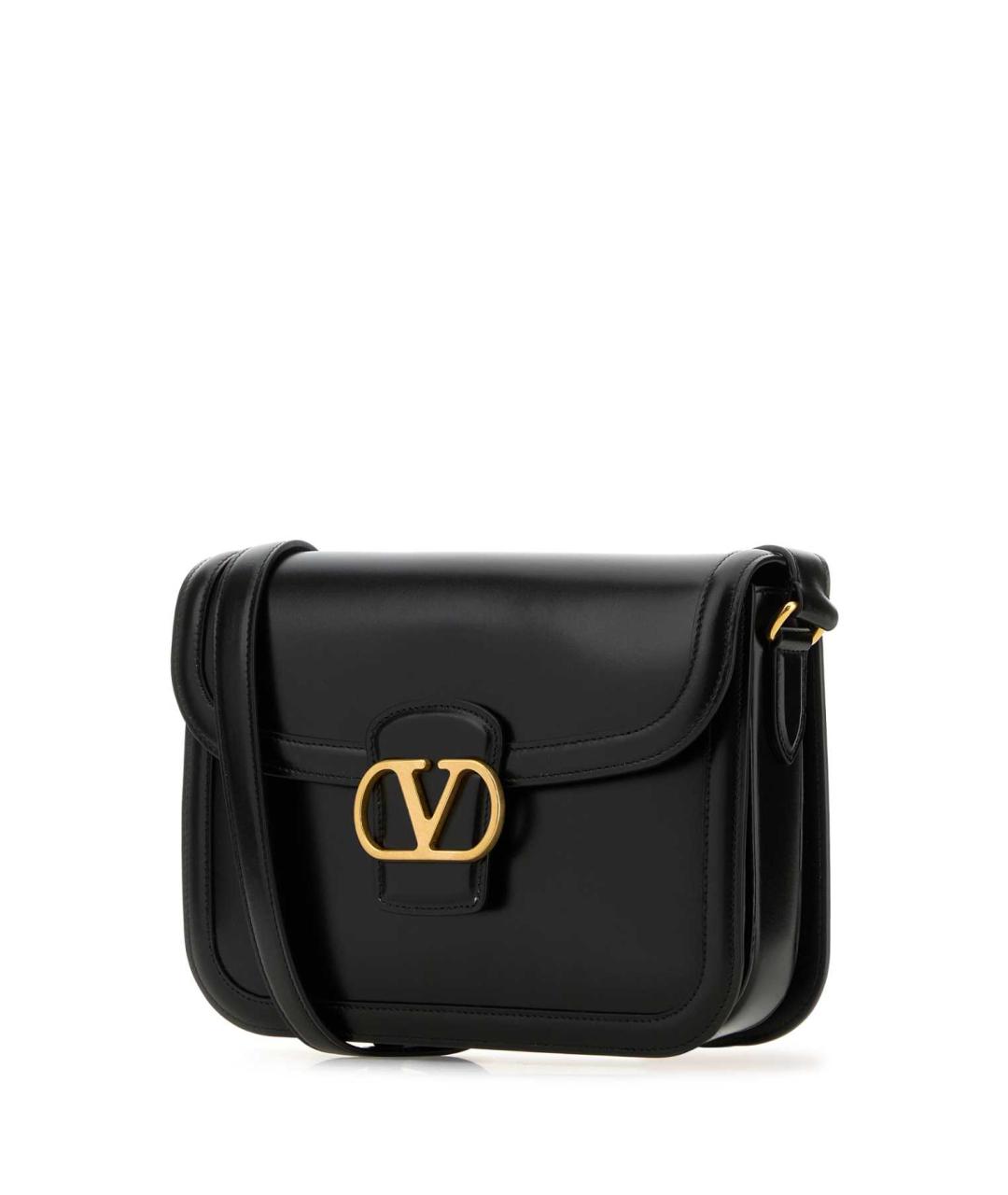 VALENTINO Черная кожаная сумка через плечо, фото 2