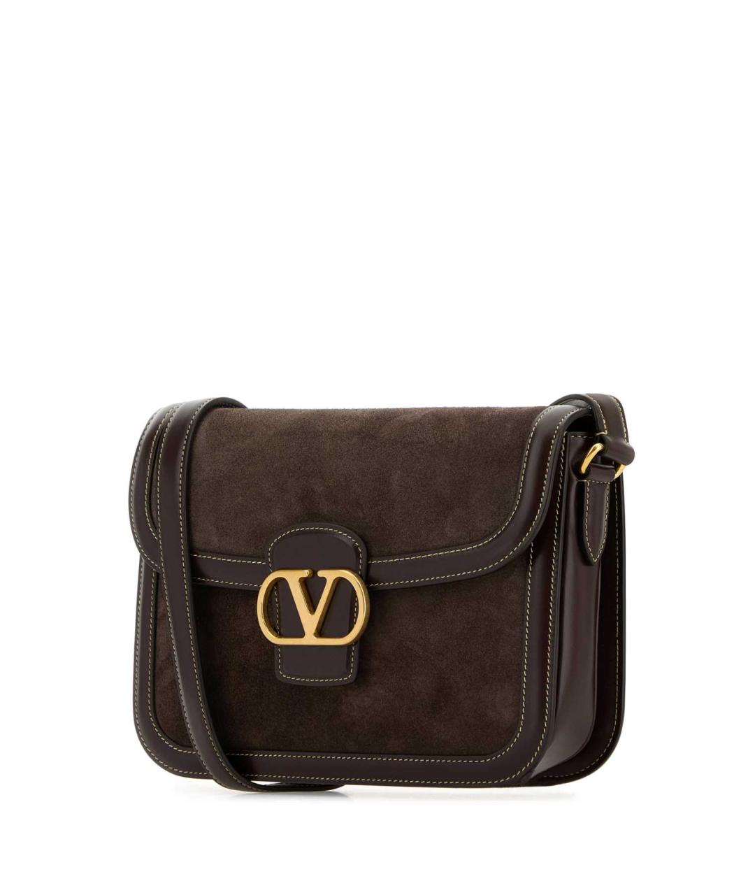 VALENTINO Коричневая замшевая сумка через плечо, фото 2