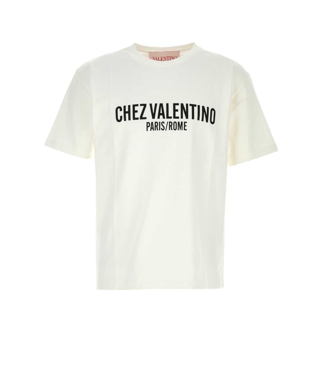 VALENTINO Белая хлопковая футболка, фото 1