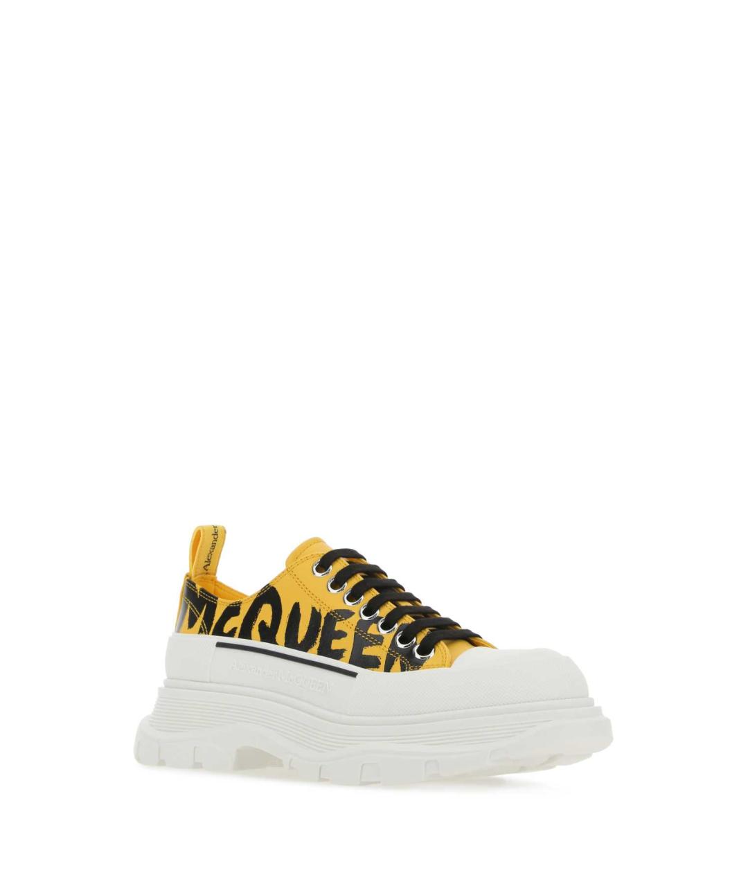 ALEXANDER MCQUEEN Желтые кожаные кроссовки, фото 2
