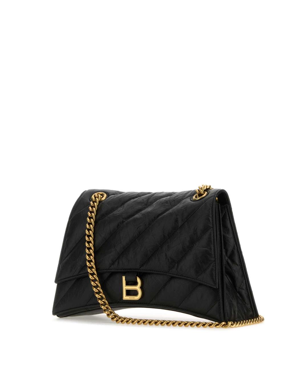 BALENCIAGA Черная кожаная сумка через плечо, фото 2