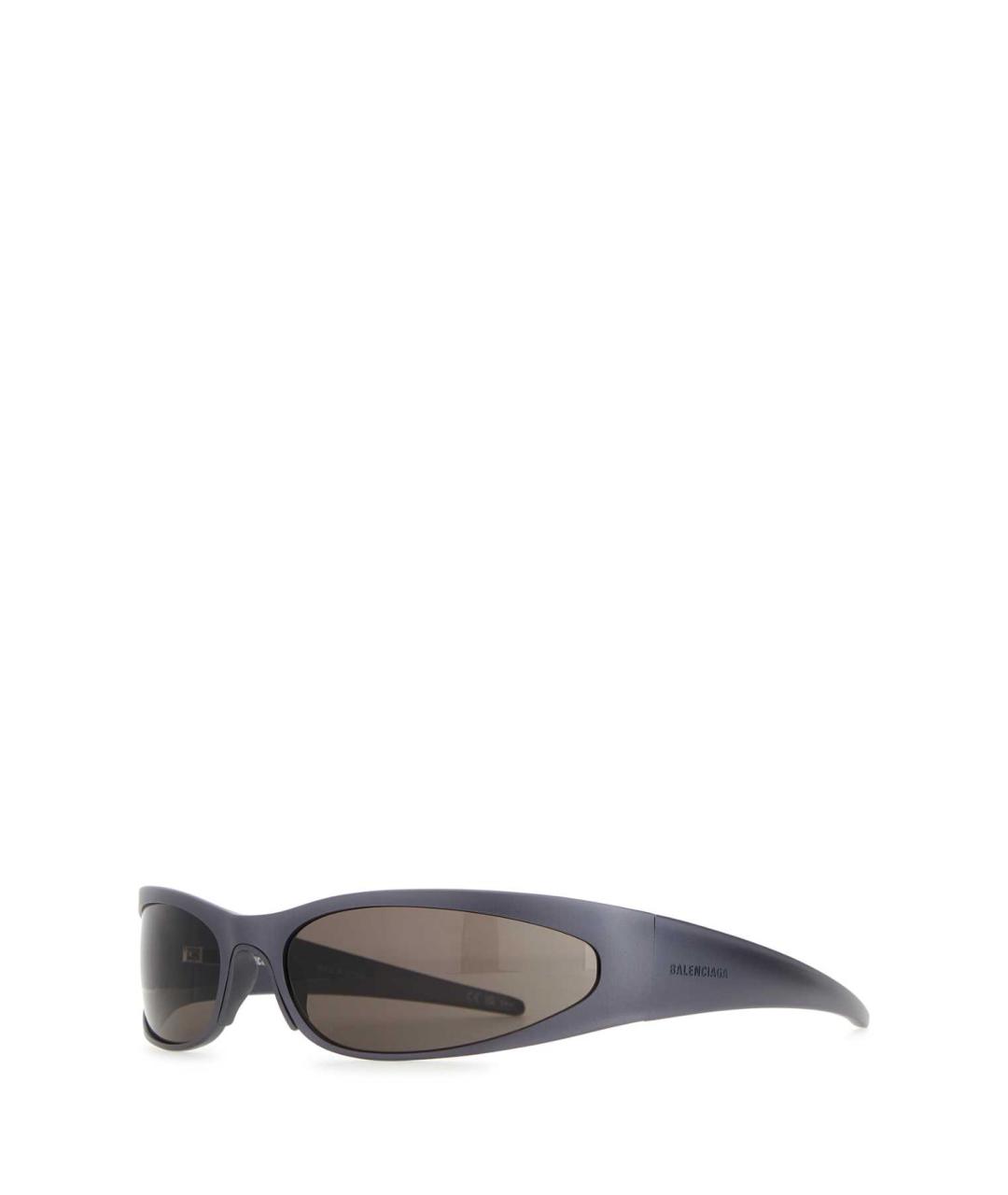 BALENCIAGA Черные металлические солнцезащитные очки, фото 1