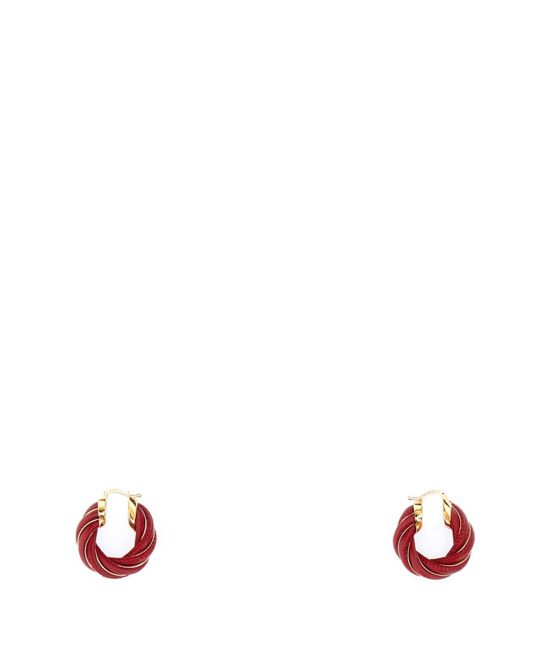 BOTTEGA VENETA Красные кожаные серьги, фото 1