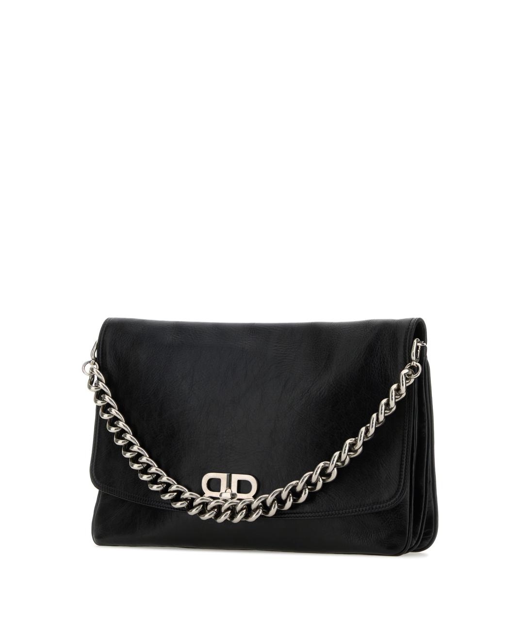 BALENCIAGA Черная кожаная сумка через плечо, фото 2