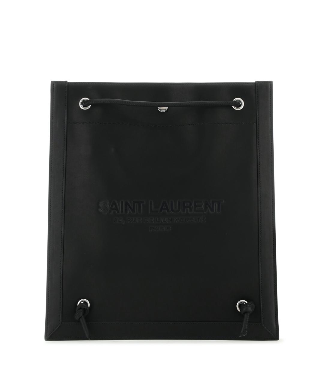 SAINT LAURENT Черная кожаная сумка на плечо, фото 1