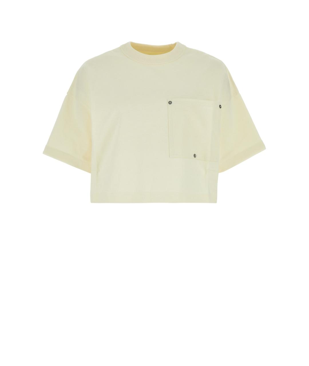 BOTTEGA VENETA Белая хлопковая футболка, фото 1