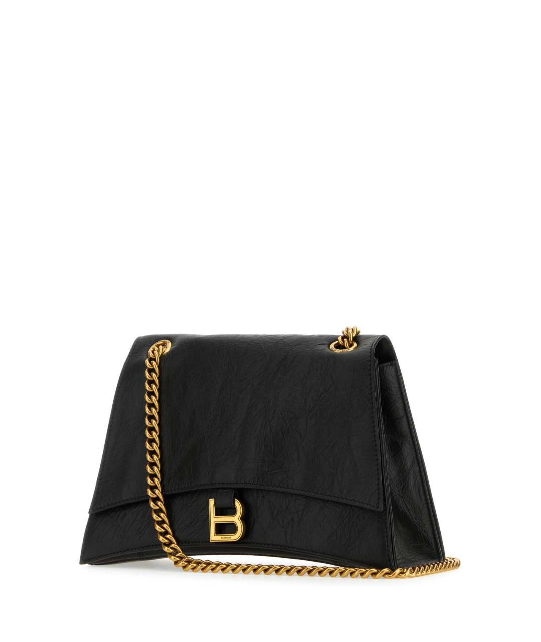 BALENCIAGA Черная кожаная сумка через плечо, фото 2