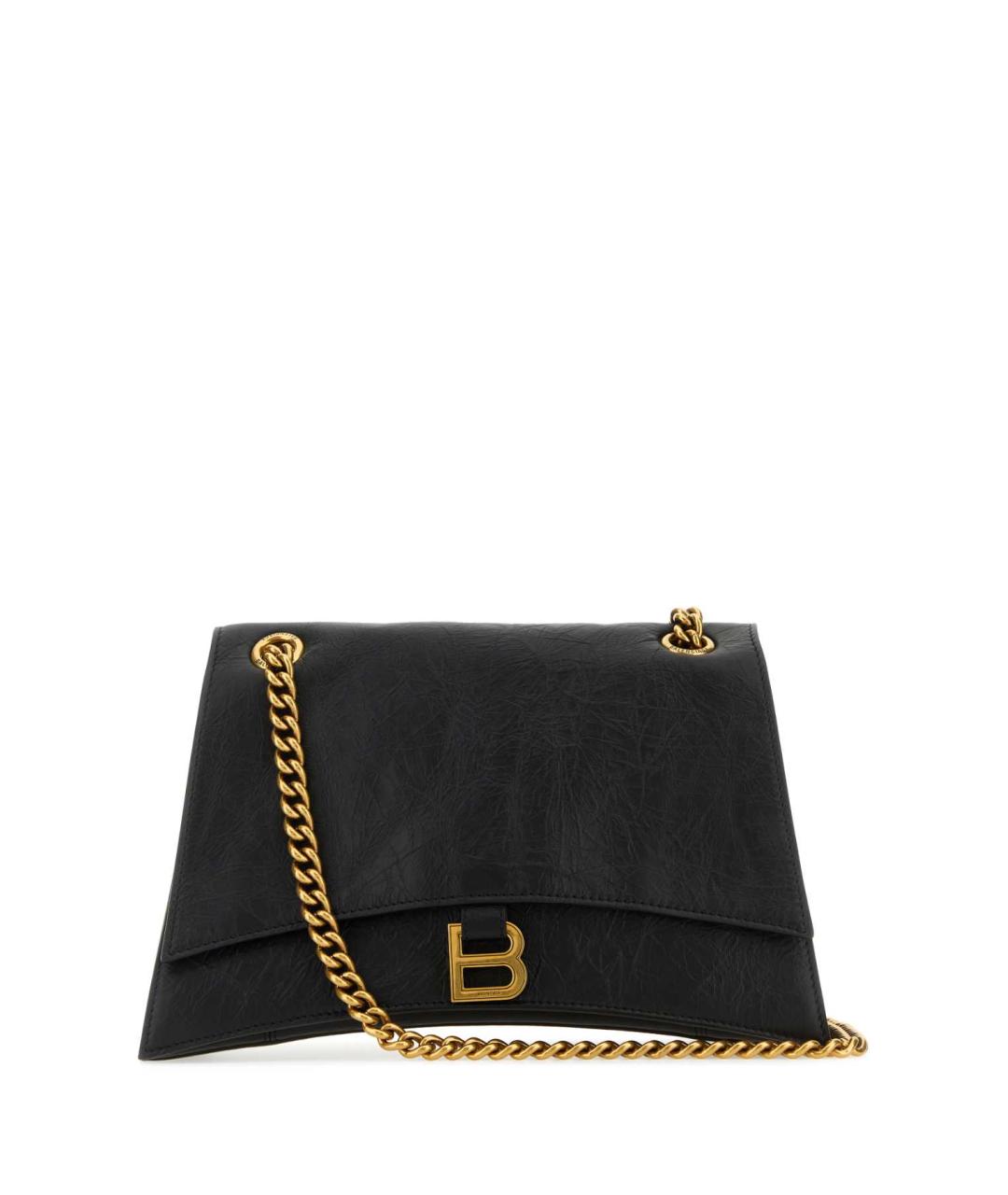 BALENCIAGA Черная кожаная сумка через плечо, фото 1