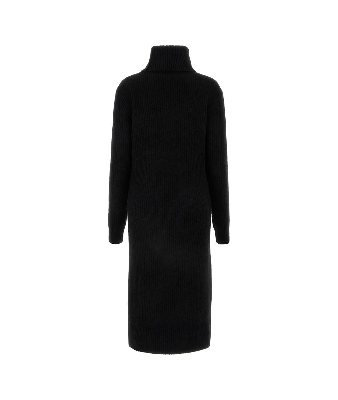 SAINT LAURENT Черное шерстяное повседневное платье, фото 2