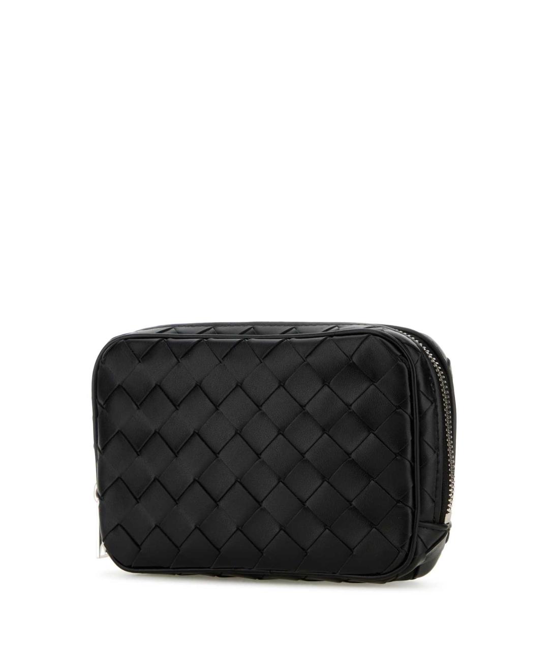 BOTTEGA VENETA Черная кожаная барсетка, фото 2