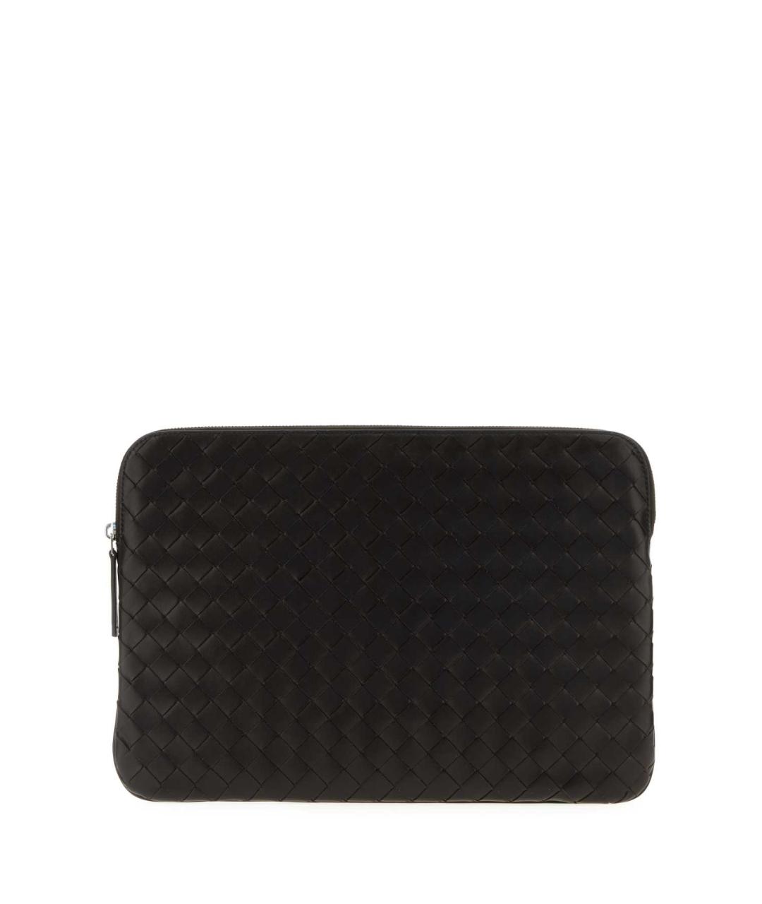 BOTTEGA VENETA Черная кожаная папка для документов, фото 1