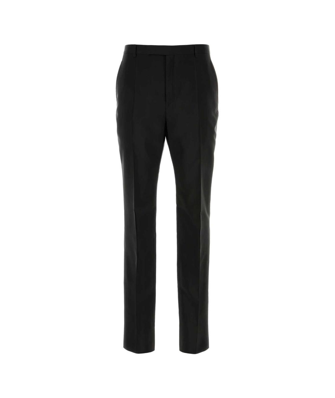 SAINT LAURENT Черные ацетатные повседневные брюки, фото 1