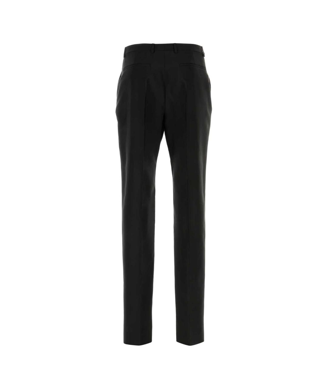 SAINT LAURENT Черные ацетатные повседневные брюки, фото 2