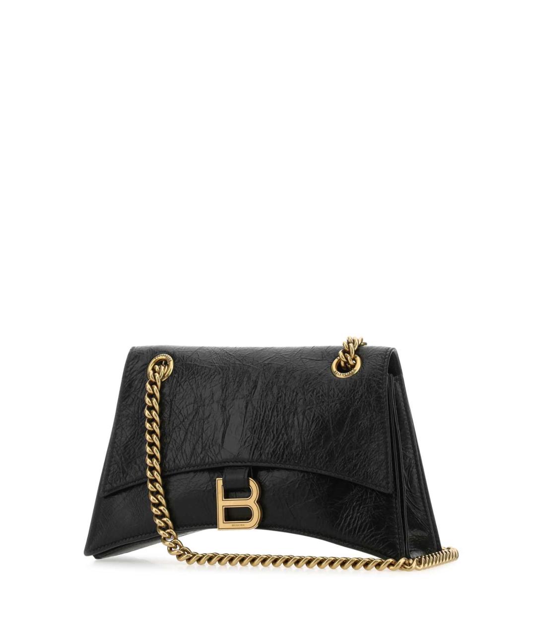 BALENCIAGA Черная кожаная сумка через плечо, фото 2