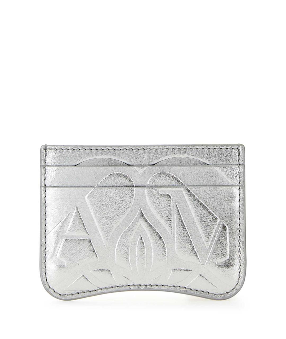ALEXANDER MCQUEEN Серебрянный кожаный кошелек, фото 1