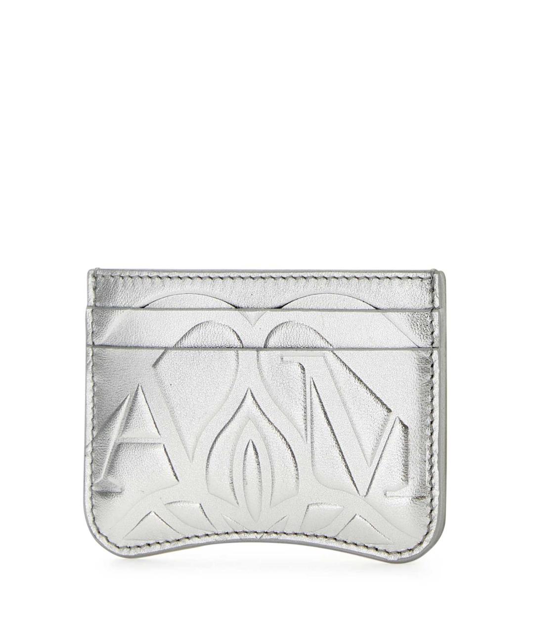ALEXANDER MCQUEEN Серебрянный кожаный кошелек, фото 2