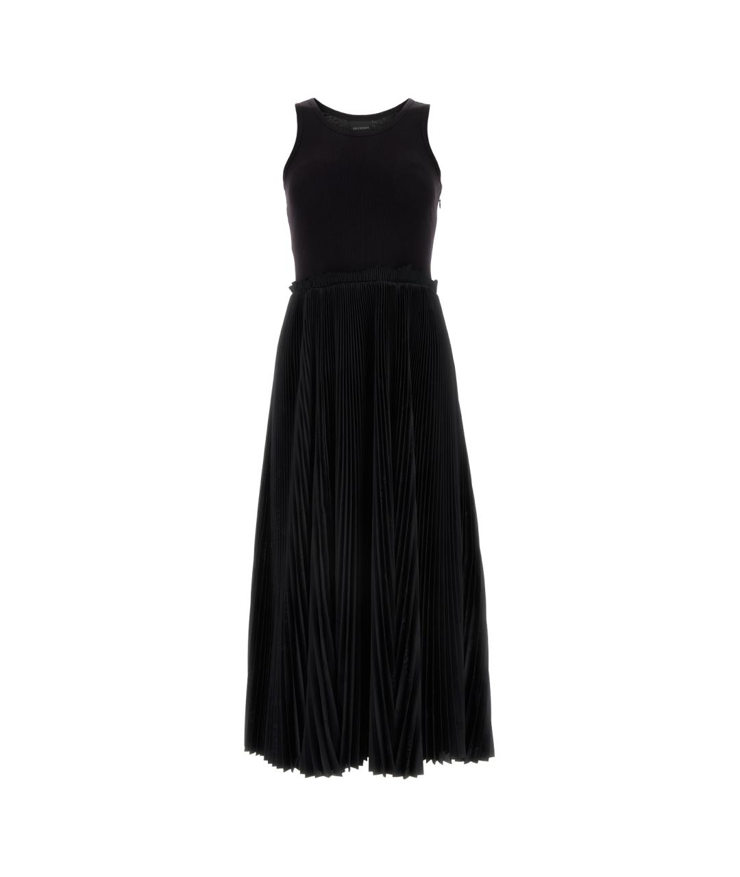 BALENCIAGA Черное хлопковое вечернее платье, фото 1