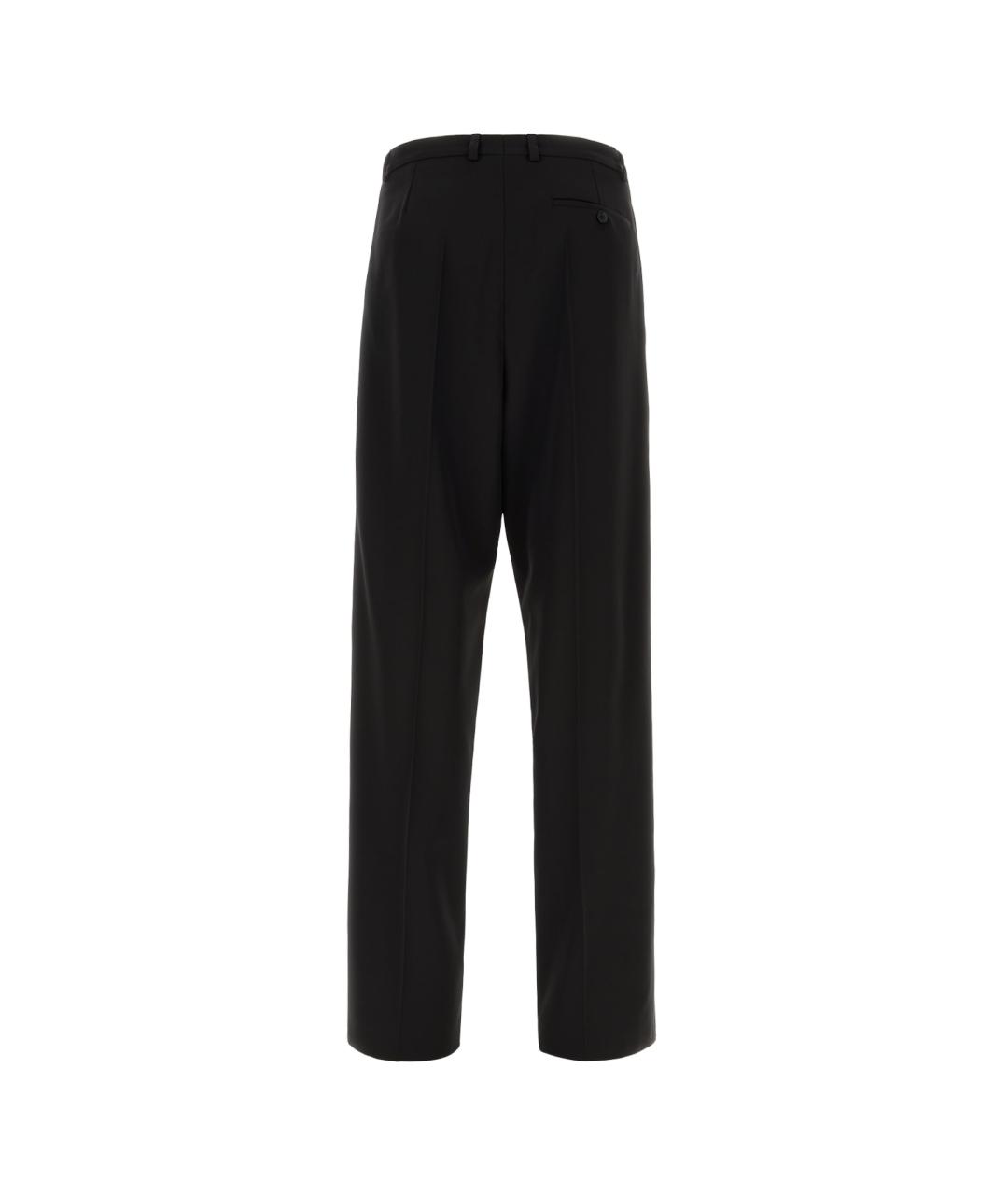 BALENCIAGA Черные хлопковые классические брюки, фото 2