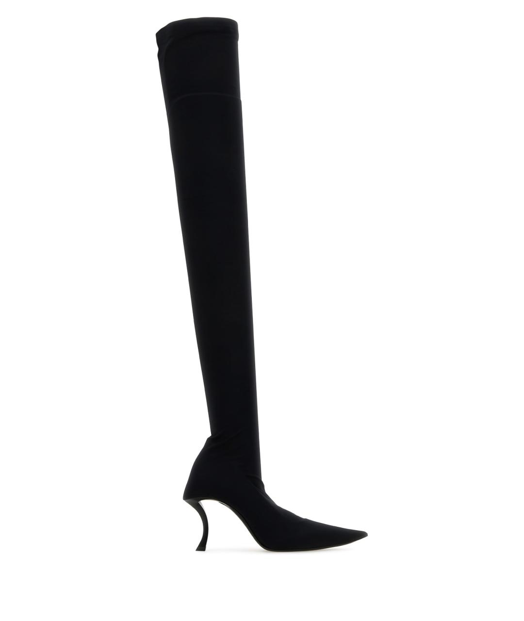 BALENCIAGA Черные синтетические сапоги, фото 1