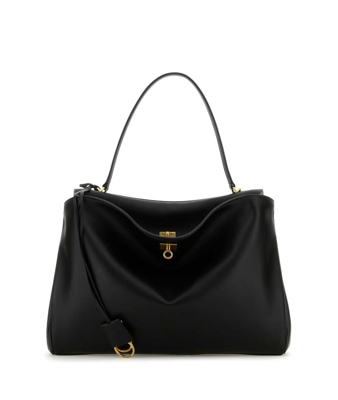 BALENCIAGA Черная кожаная сумка тоут, фото 1