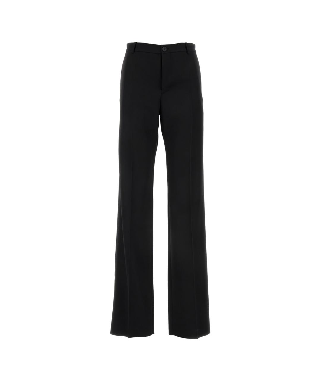 BALENCIAGA Черные шерстяные прямые брюки, фото 1