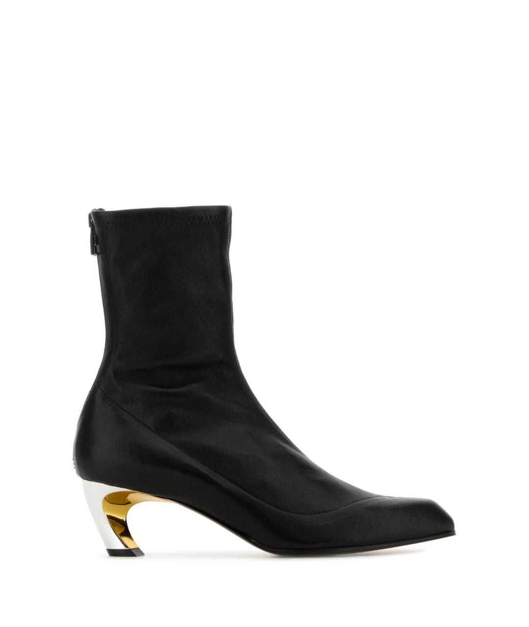 ALEXANDER MCQUEEN Черные кожаные ботинки, фото 1