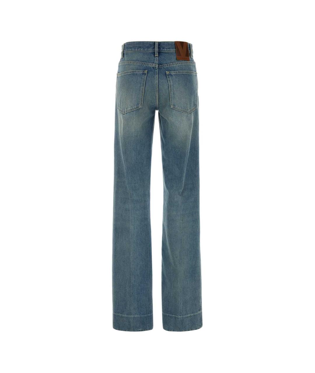 VALENTINO Голубые хлопковые прямые джинсы, фото 2