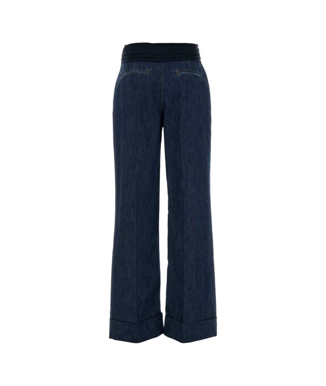 VALENTINO Синие хлопковые прямые джинсы, фото 2