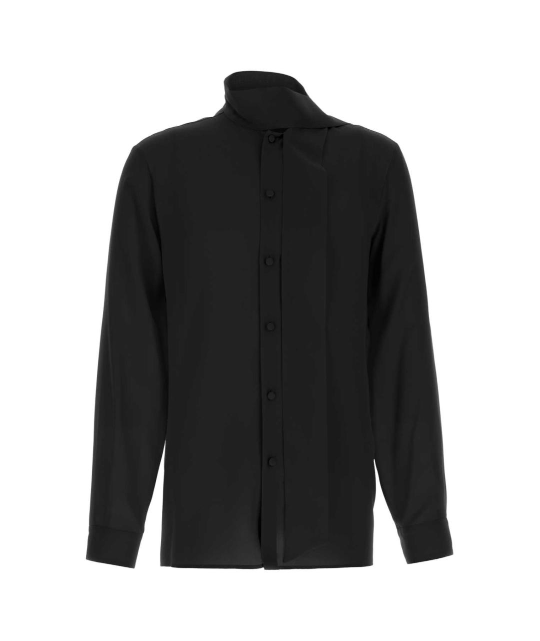 VALENTINO Черная шелковая кэжуал рубашка, фото 1